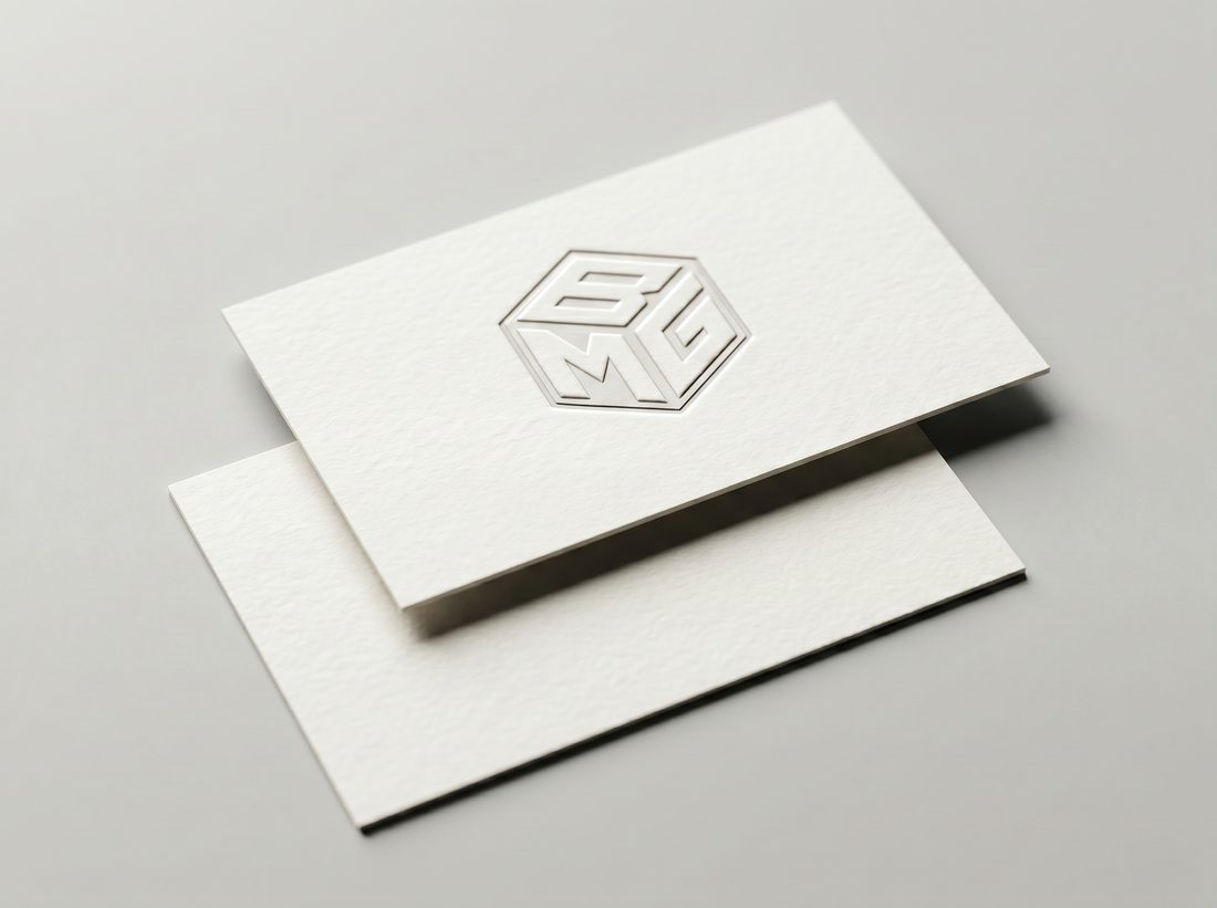 Sample mockup — logo on business cards