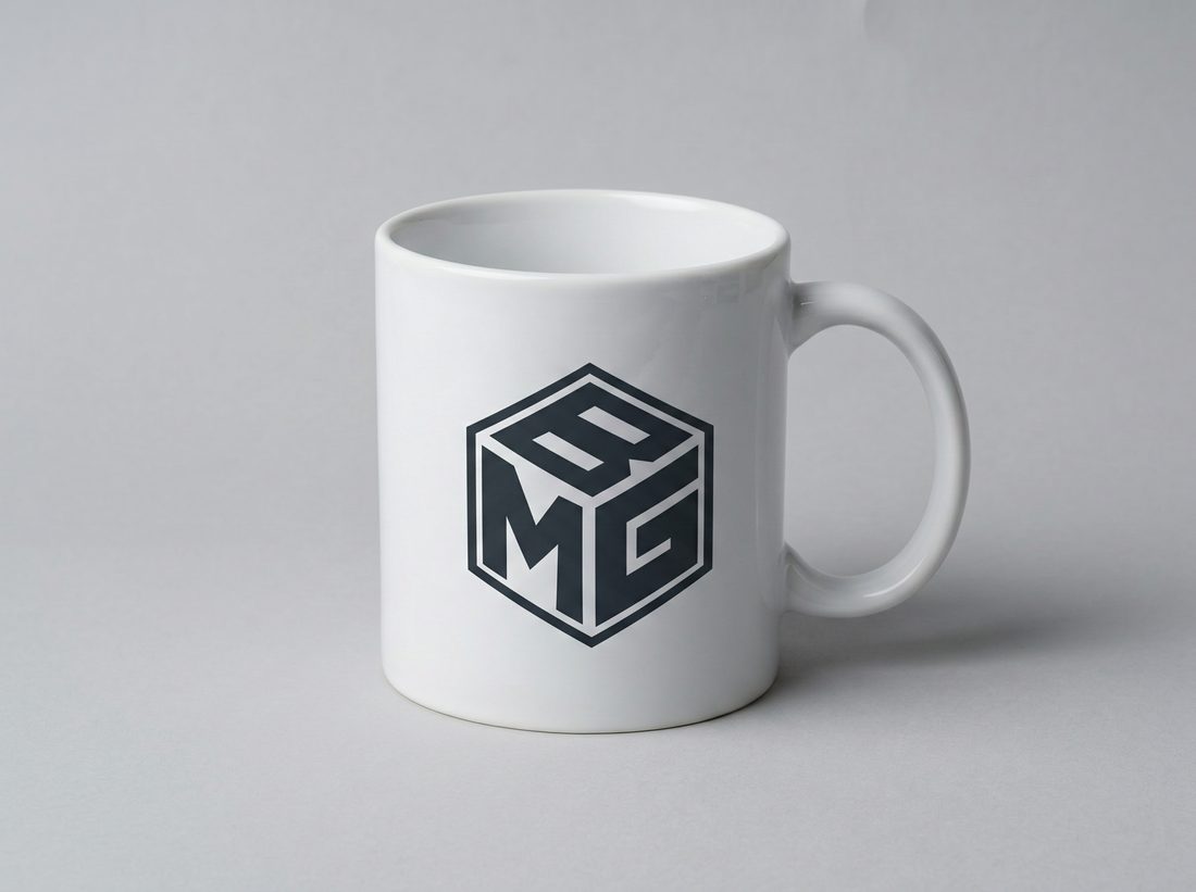 Sample mockup — logo on a coffee mug