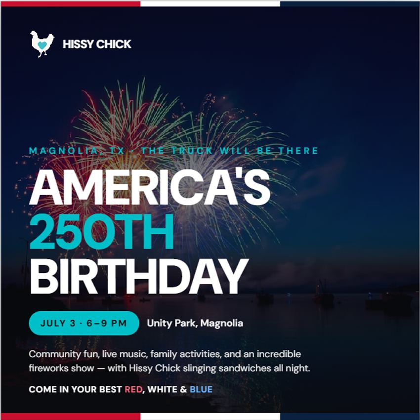Hissy Chick Kitchen July 4th Instagram feed ad