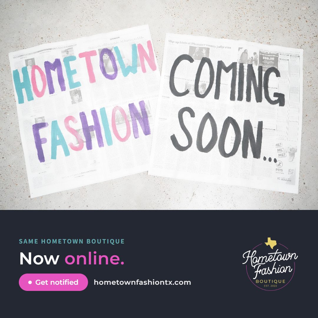 Hometown Fashion Coming Soon Facebook feed ad