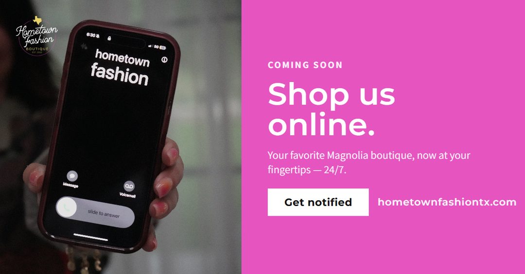 Hometown Fashion Coming Soon Facebook link ad