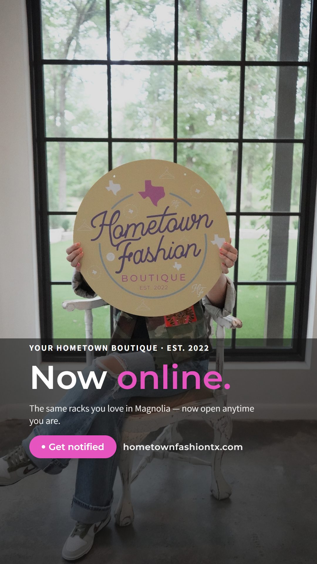 Hometown Fashion Coming Soon Facebook story ad