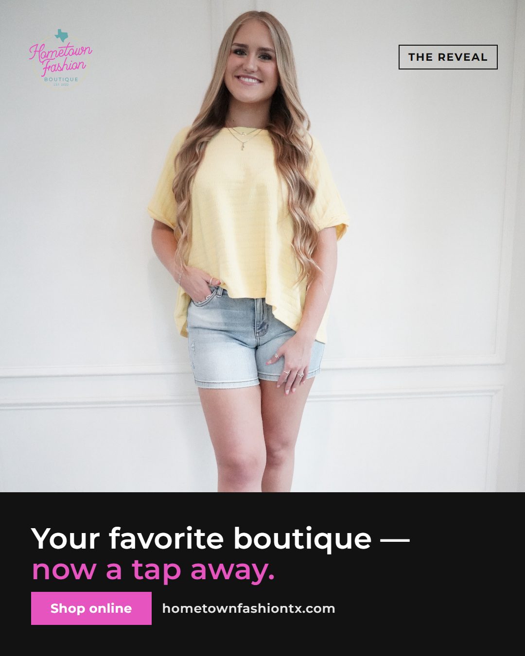 Hometown Fashion Coming Soon reveal Instagram feed ad
