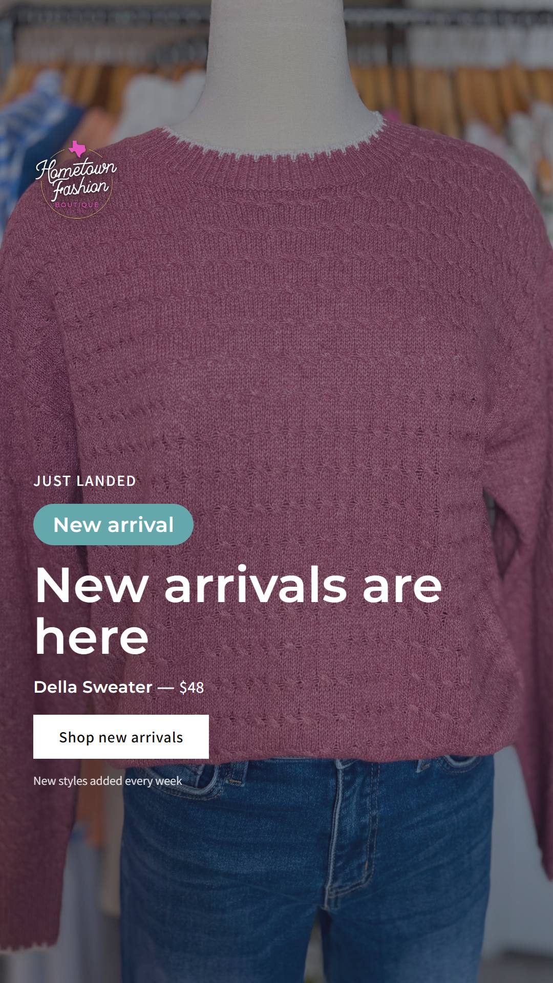 Hometown Fashion new-arrivals Facebook story ad